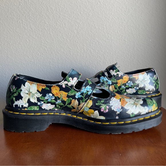 Dr. Martens 8065 Vintage Floral Mary Janes Size 9 Black And Multicolor - Picture 4 of 7